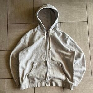 Nice thick vintage Lands' End grey zip up hoodie  #loungewear #relaxedfit